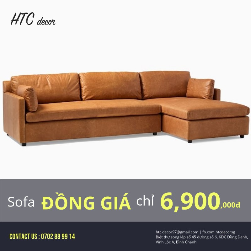 [ĐỒNG GIÁ] GHẾ SOFA GÓC L MARIN 2M2*1M6