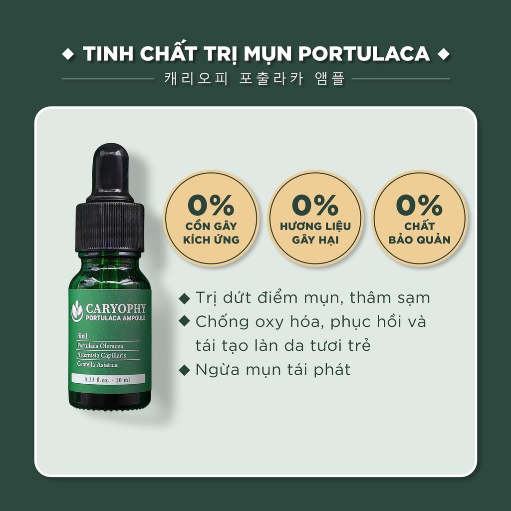 Serum giảm mụn mờ thâm se khít lỗ chân lông Caryophy 10ml | BigBuy360 - bigbuy360.vn