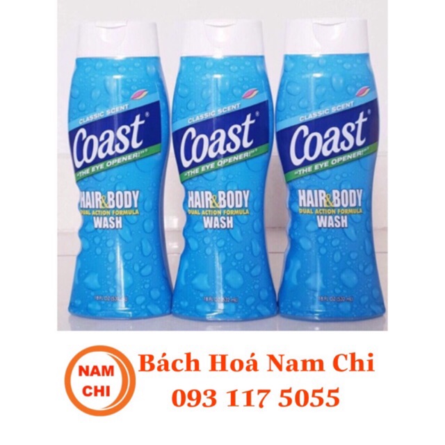 Sữa Tắm Coast Cho Nam Chai 532ml - Mỹ - Mẫu Mới Nhất - COAST 2IN1