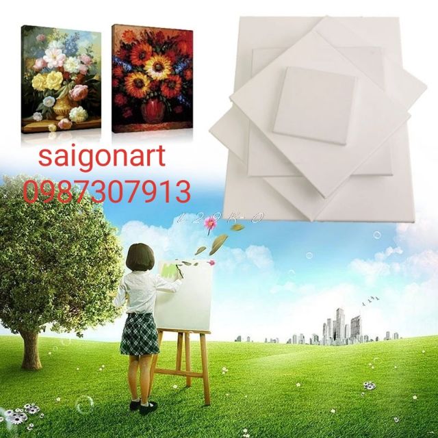 Khung Canvas Hàn Quốc Vẽ Tranh Acrylic, Sơn Dầu 70*90cm