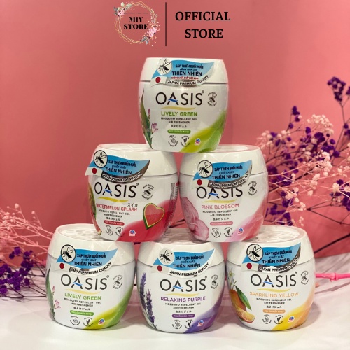 Sáp thơm Oasis đuổi muỗi Thái Lan, hương tinh dầu thơm ngọt ngào,thơm mát cho phòng ngủ các loại 180g