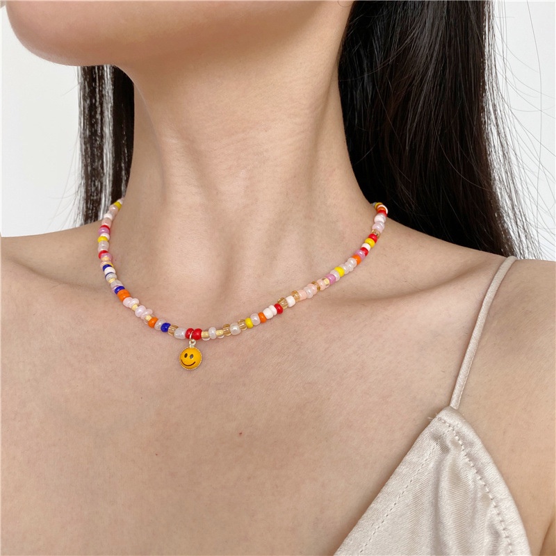 Vòng cổ Mặt Cười Dễ Thương Vui Nhộn Phong Cách Hàn Quốc