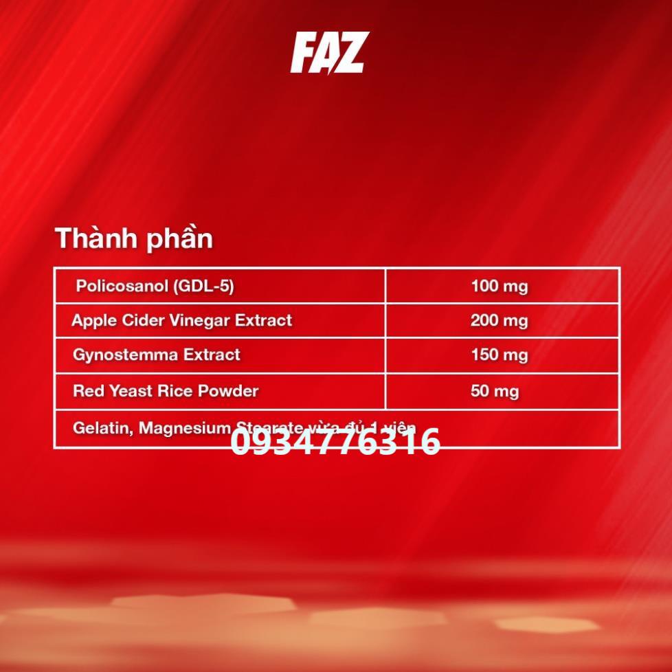 Viên uống FAZ điều hòa mỡ máu (30 viên)