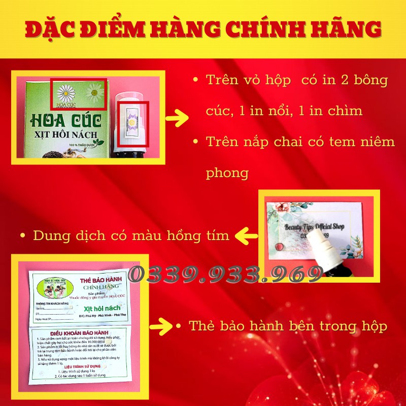 Xịt Hôi Nách Hoa Cúc Chính Hãng - Khử Mùi Hôi Nách - Ngăn Tiết Mồ Hôi - Giảm Thâm 10ml