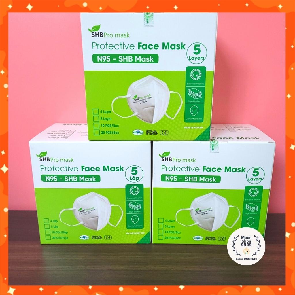 Khẩu trang n95, khẩu trang cho bé, không van, kháng khuẩn, chống nắng, lọc bụi mịn cho bé SHB pro mask - Hàng chính hãng