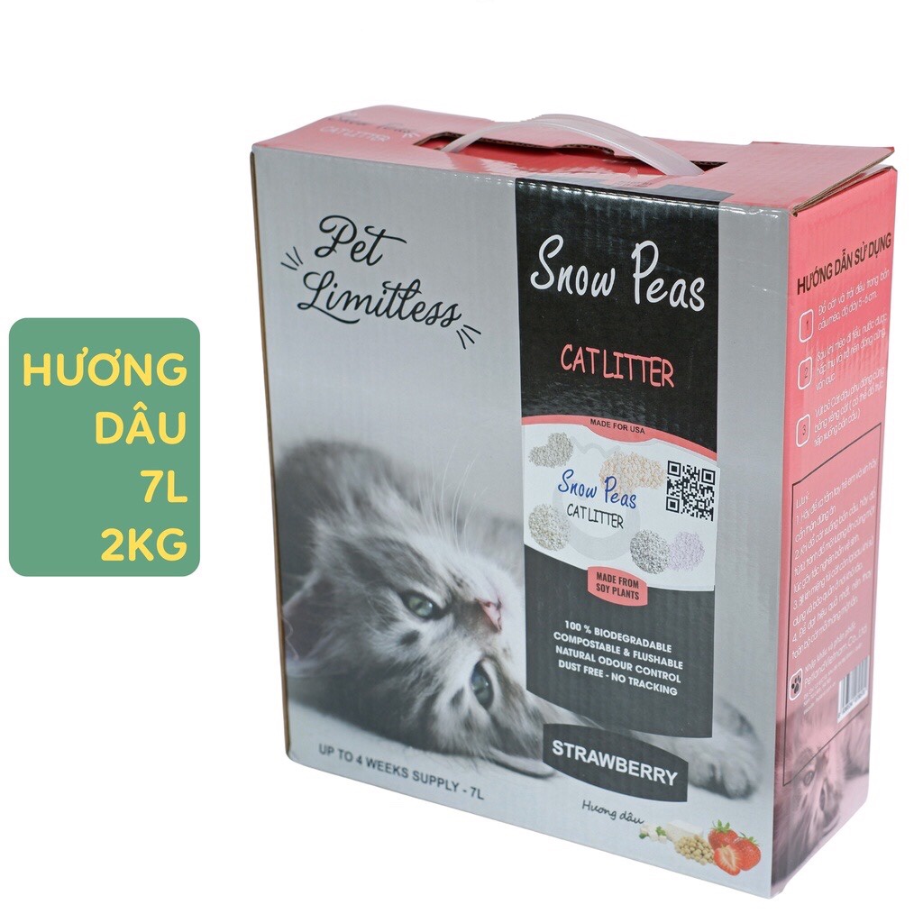 Cát vệ sinh đậu phụ cho mèo, Cát Tofu, Cát đậu nành xả bồn cầu, Cát đậu tuyết 7L