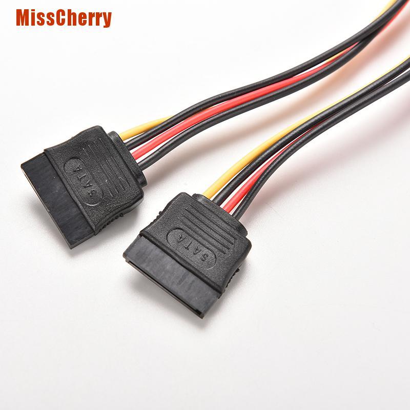 (Hàng Mới Về) Dây Cáp Nguồn 15 Pin Sata Male Sang Sata Female 1: 2