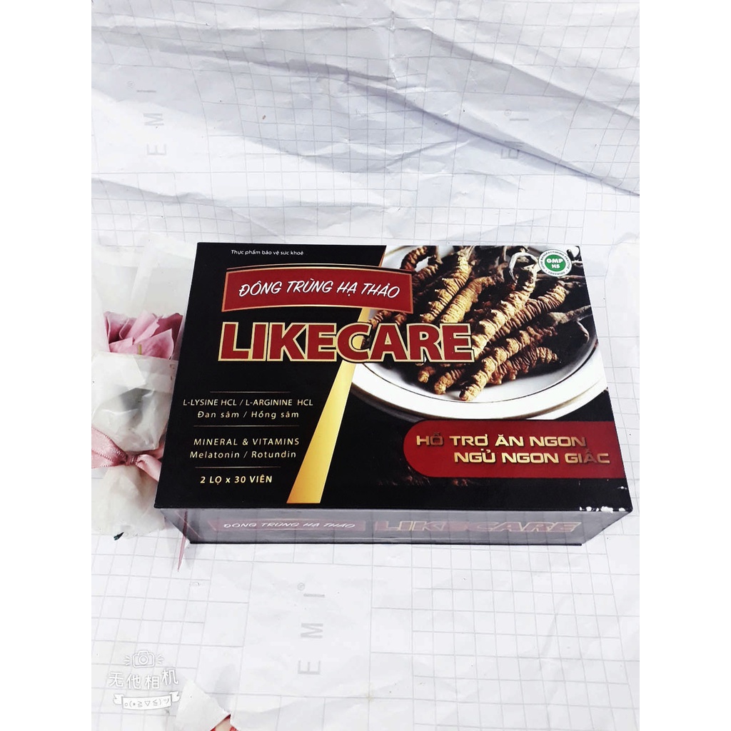 (CHÍNH HÃNG) Viên uống ĐÔNG TRÙNG HẠ THẢO LIKECARE, hỗ trợ bồi bổ sức khỏe giúp ăn ngon, Giảm đau đầu, mất ngủ