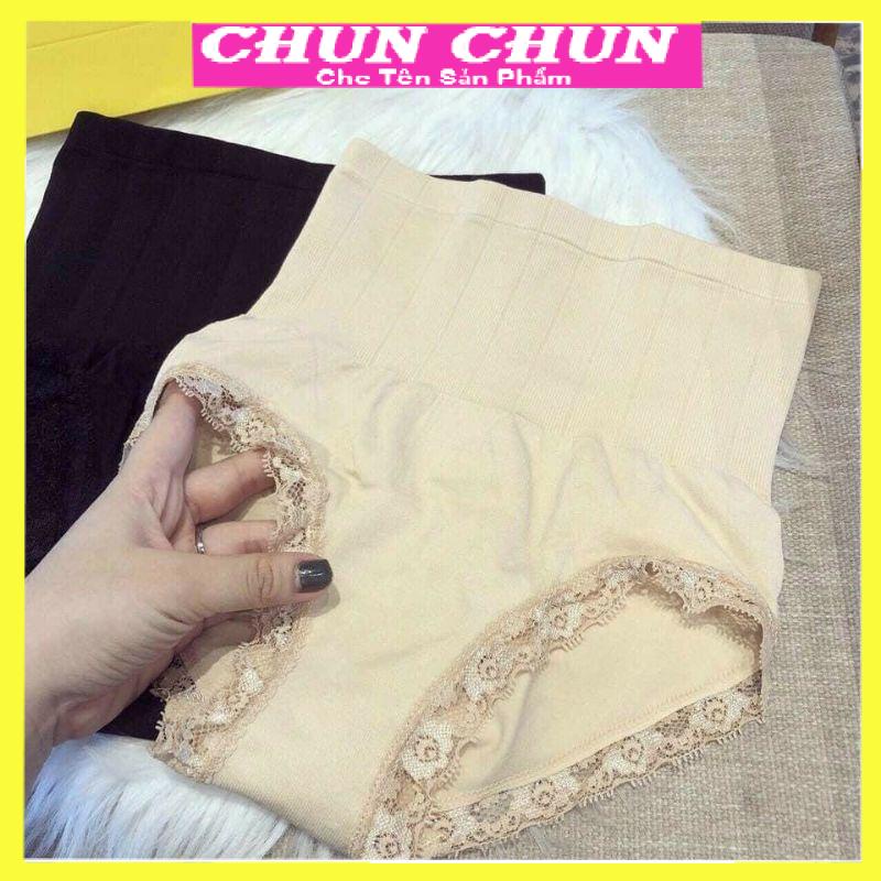 Quần lót gen bụng Munafie viền ren, quần chíp cạp cao Chunchun ôm bụng nâng mông 551.