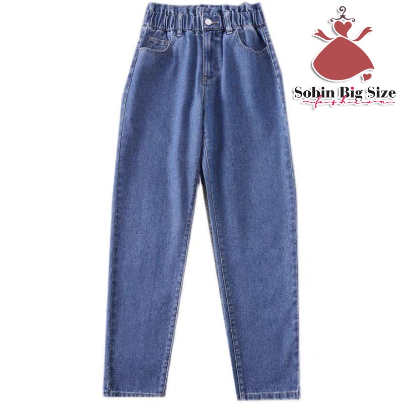 SOBIN BIG SIZE (50 - 90)KG, QUẦN JEAN BAGGY LƯNG THUN, QUẦN JEAN XANH FORM DÁNG XỊN SÒ CAO CẤP | BigBuy360 - bigbuy360.vn