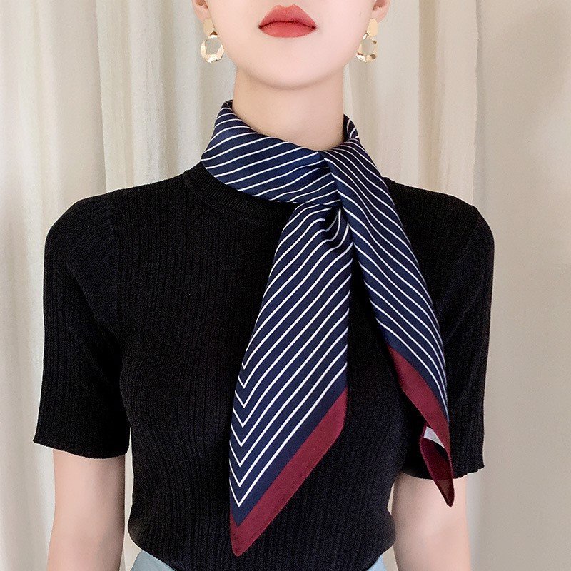 Khăn bandana quấn làm áo Blackpink cao cấp 70 70x70cm turban lụa vuông quàng cổ quấn tóc nữ đẹp