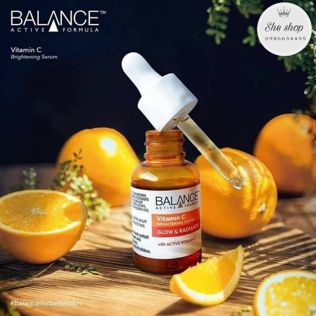 Serum làm mờ thâm và sáng da Balance Vitamin C dung tích 30ml.