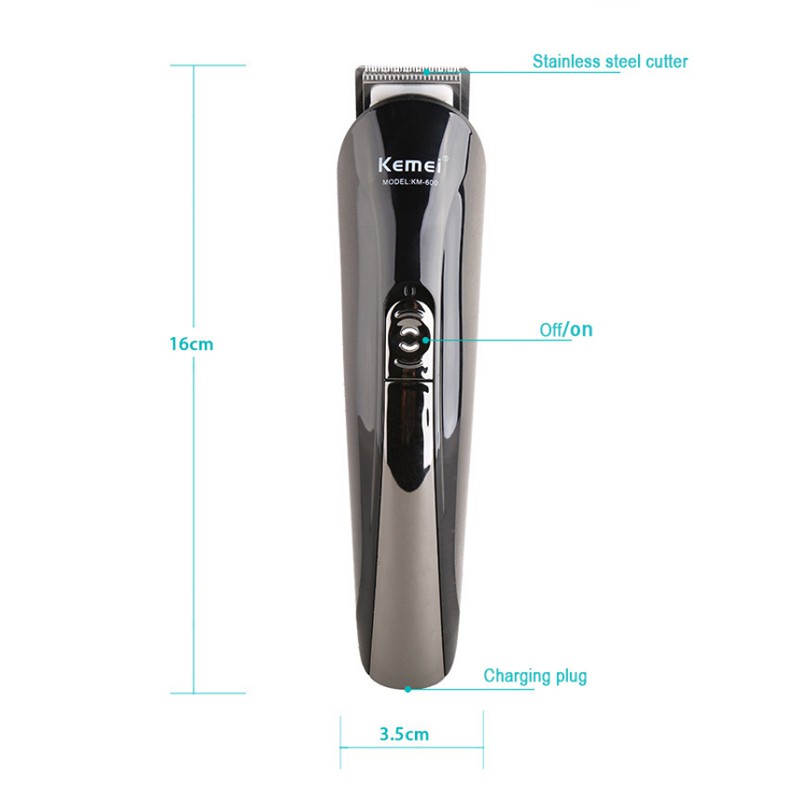 Kemei KM-600 11 in 1 Electric Rechargeable Wireless Hair Trimmer Set