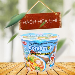 Thùng 12 ly mì mini Doraemon hương vị hàu sữa phô mai 48g