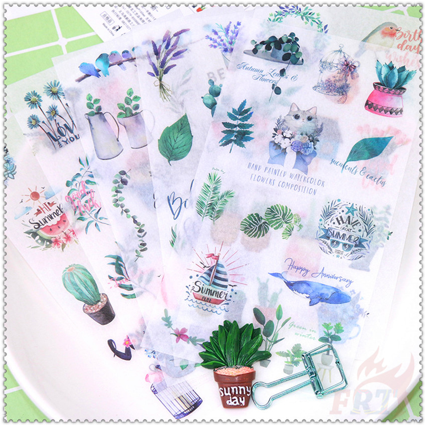 ❀ Sticker Dán Trang Trí Hình Cây Xương Rồng Xinh Xắn ❀ Set 6 Tấm Sticker Dán Trang Trí Thời Trang