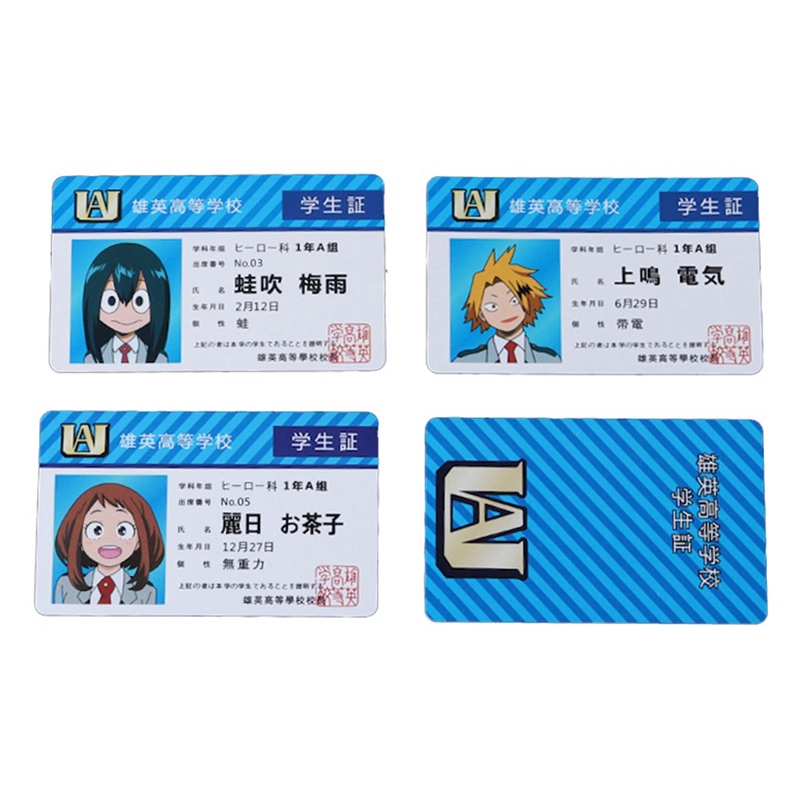 Thẻ tưởng niệm chủ đề phim Anime My Hero Academia polypropylene cao cấp