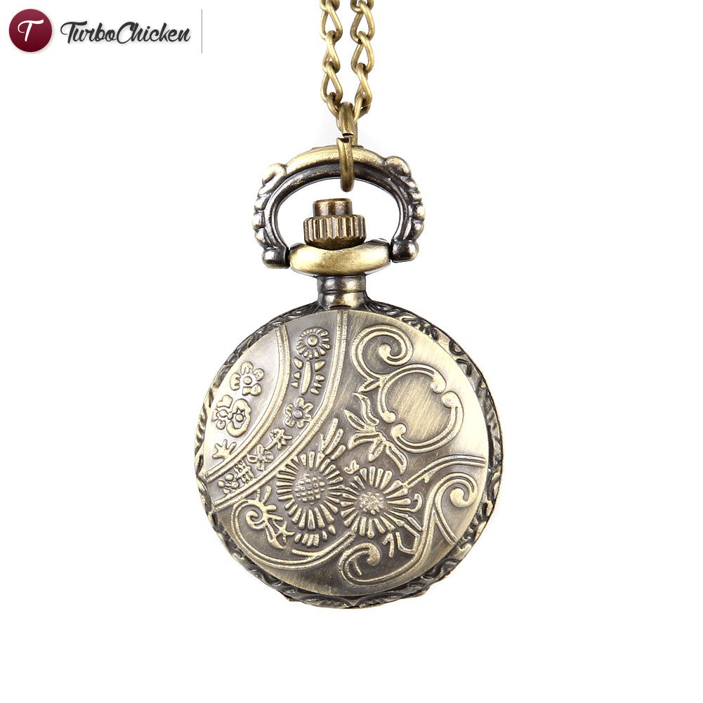 Đồng hồ quả quýt chạm khắc tinh xảo hình bông hoa phong cách vintage | BigBuy360 - bigbuy360.vn