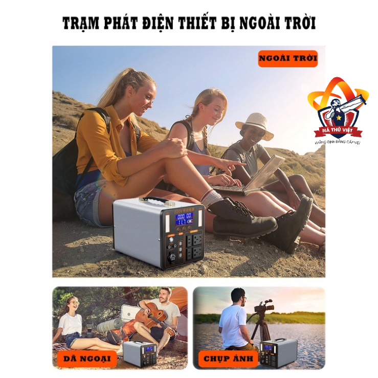 Trạm sạc dự phòng di động - nguồn điện di động du lịch dã ngoại 200.000-500.000 mAh sạc nhanh- nguồn ra 220V-DCP17