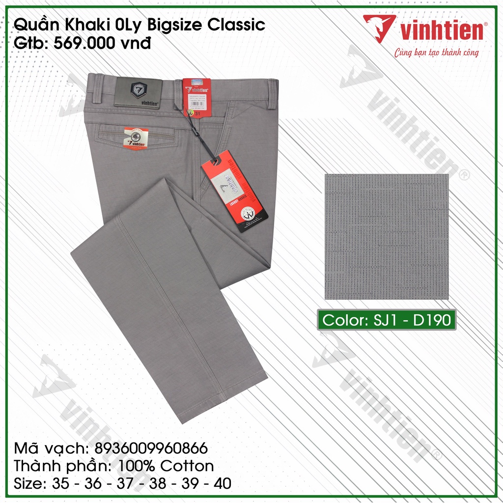 Quần KaKi Size Đại 0Ly Classic 569 Vĩnh Tiến - Nhiều Màu