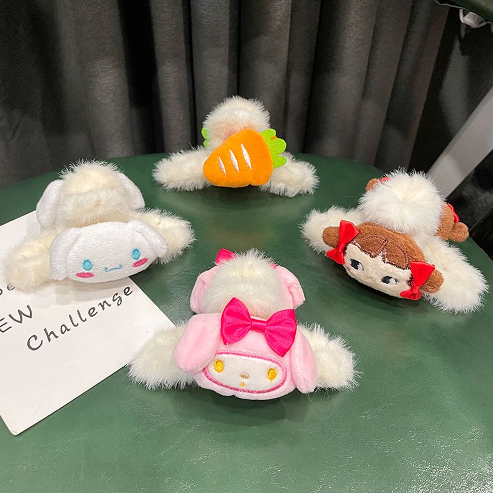 Giá đỡ kẹp tóc hình cà rốt/cua hoạt hình Melody phong cách Hàn Quốc cho nữ