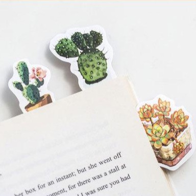 Combo sticker chậu cây xanh xương rồng trang trí planner sổ tay bujo sticker dán trang trí hình cây xanh Bò Sữa Shop