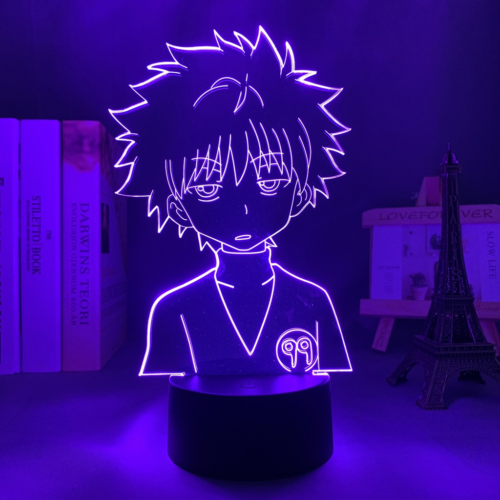 Đèn Led 3D Anime Hunter X Hunter Killua 3d Led Đèn Trang Trí Phòng Ngủ