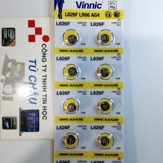 Pin alkaline l626f, lr66, 376, ag4, sr66, 377, sg4, 377a, gp177, sr262 - 1.5v: vinnic