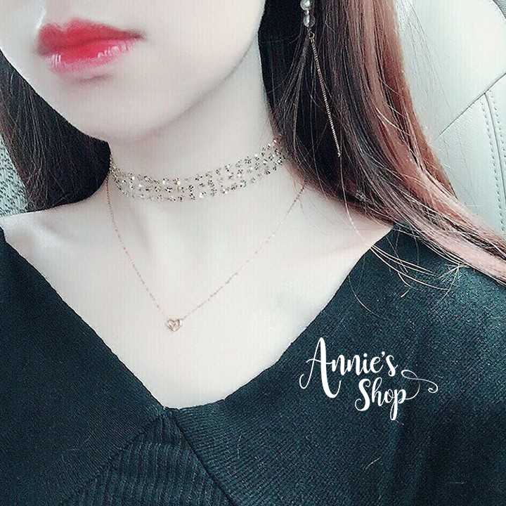 DH012 Choker kim tuyến Hot girl sang chảnh 2 màu