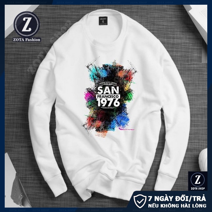 Áo nỉ nam thu đông dài tay❤️Freeship 50K❤️ Áo nỉ nam Thu Đông in 3D San SW06