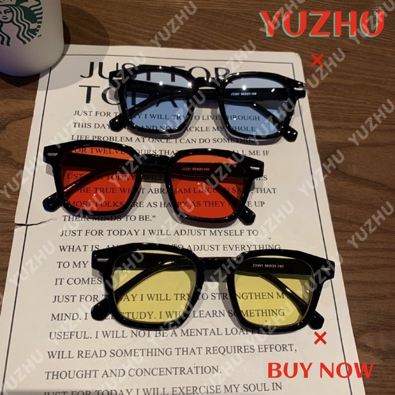 Kính Mát Gọng Vuông Nhiều Màu Sắc Phong Cách Hàn Quốc Cổ Điển Thời Trang Unisex