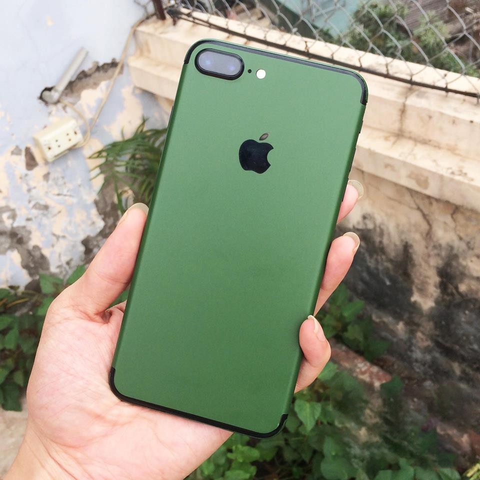 Dán Skin Full Viền màu Xanh Rêu cho iphone [ đủ mẫu ]