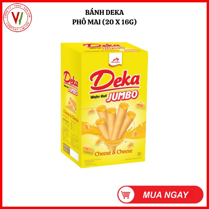 [Hàng nhập khẩu Indonesia] Bánh quế Deka Phô Mai 320g (20 x 16g) - GIÒN TAN kết hợp vị BÉO của Phô Mai