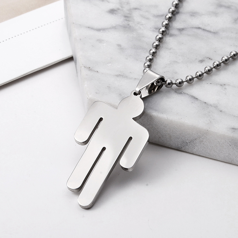 vòng cổ Mặt Logo Billie Eilish Bằng Thép Không Gỉ