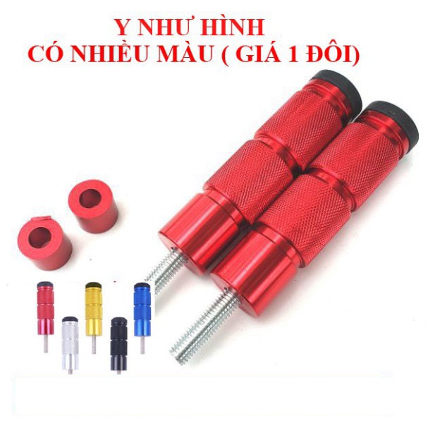 Gù chống đổ xe máy sau tròn - chống đổ sau xe máy nhôm CNC
