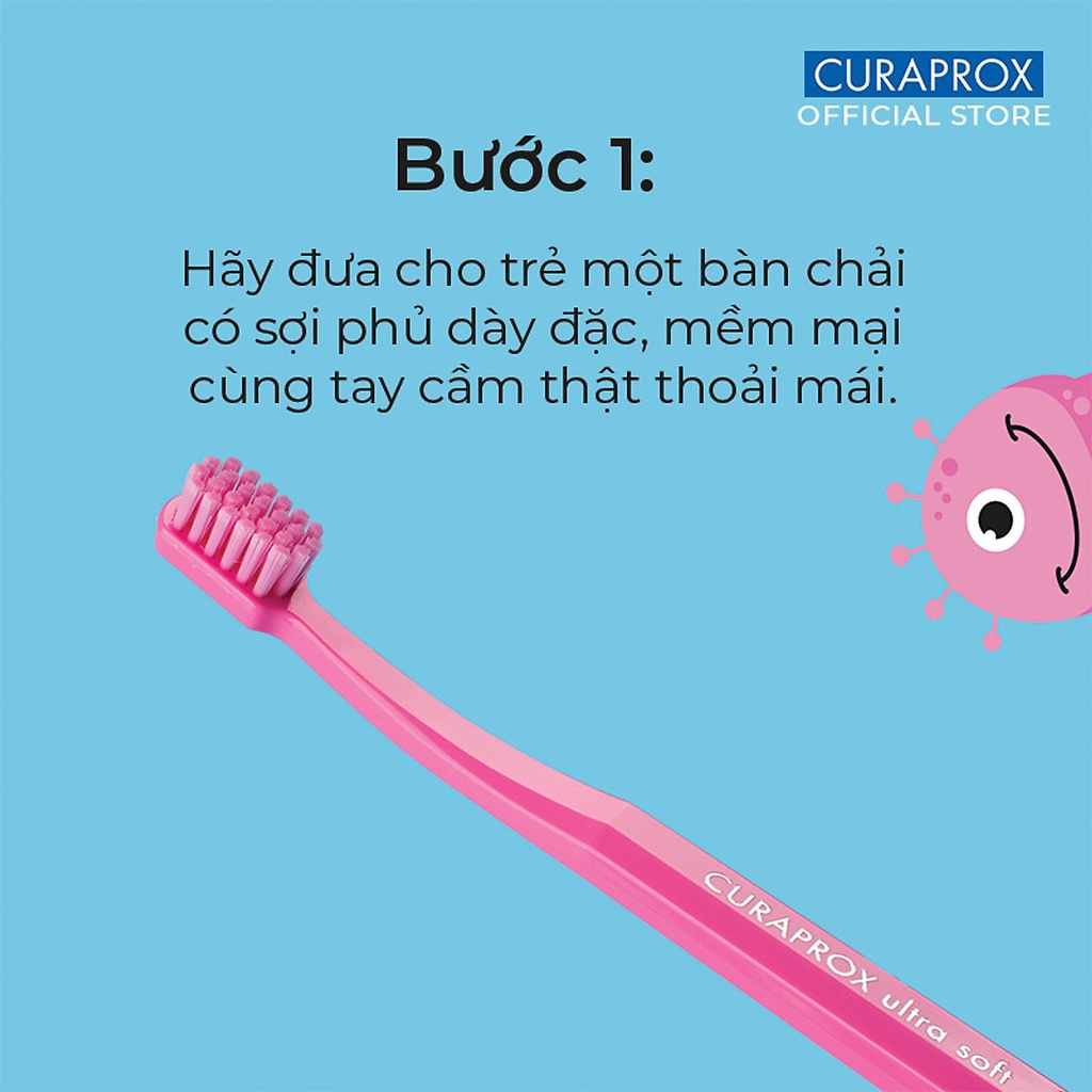 [Mã BMBAU50 giảm 7% đơn 99K] Combo chăm sóc răng trẻ em Curaprox CS Kids