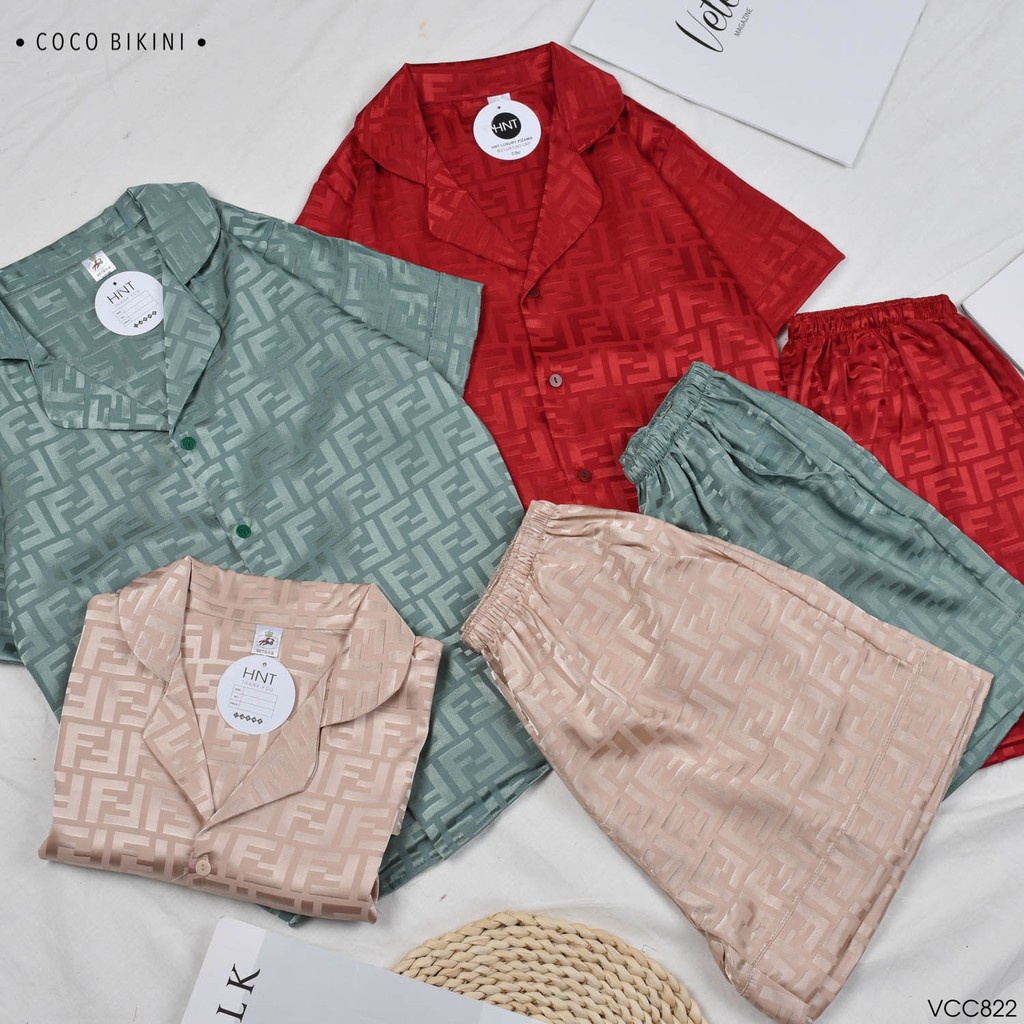 𝑪𝑶𝑪𝑶 𝑩𝑰𝑲𝑰𝑵𝑰 Bộ Đồ Ngủ - Đồ Mặc Nhà Lụa Gấm ( VCC822 ) | BigBuy360 - bigbuy360.vn