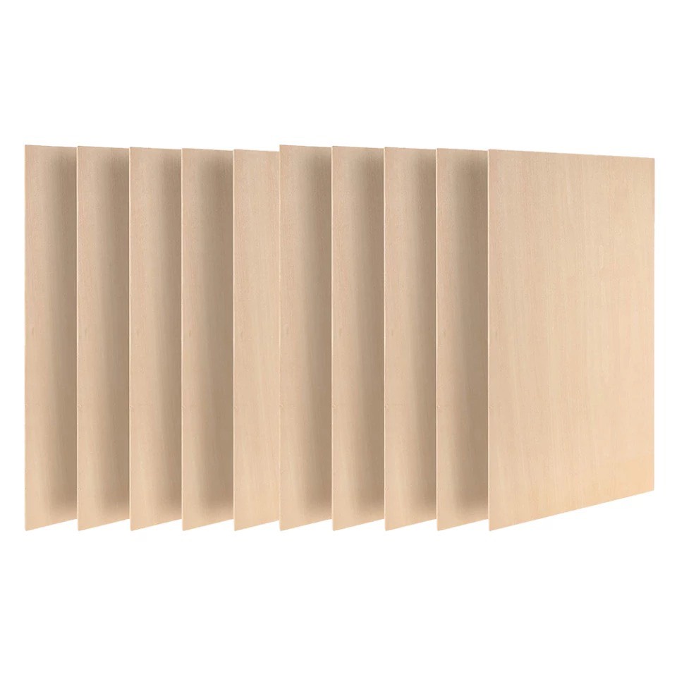 Gỗ Ván Ép Nhập Khẩu Plywood 4mm Trắng 2 Mặt Dùng Làm Tranh Gỗ,Mô Hình Cắt Laser Khổ 30x20Cm