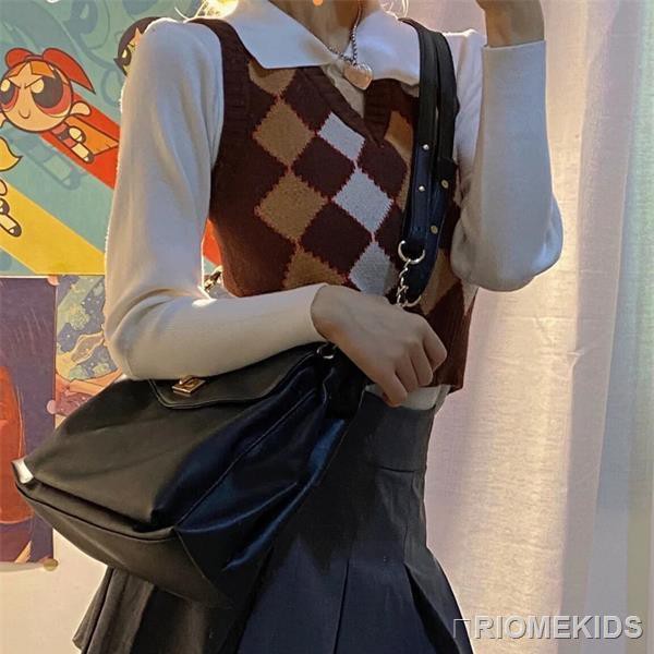 Áo Sweater Không Tay Cổ Chữ V Xinh Xắn Dành Cho Nữ | BigBuy360 - bigbuy360.vn