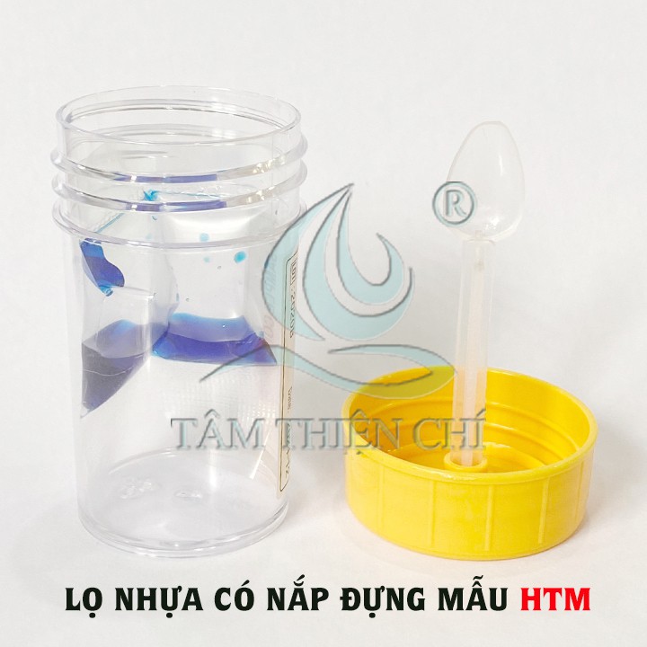 Lọ đựng mẫu phân có muỗng có bảo quản HTM