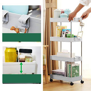 Kệ đựng đồ 3 / 4 tầng có bánh xe đẩy tiện dụng
