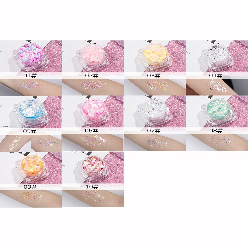 [Hàng mới về] Bột sequin lấp lấp tỏa ság tô điểm thêm cho lớp trang điểm nổi bật | BigBuy360 - bigbuy360.vn