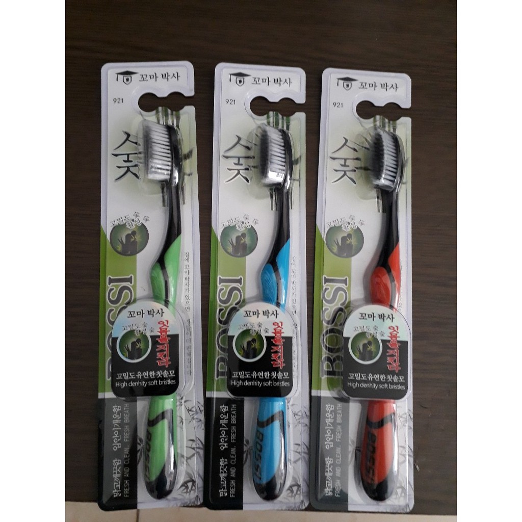Combo 30 bàn trải đánh răng Than Tre Hoạt Tính Hàn Quốc BOSSI (chiếc)