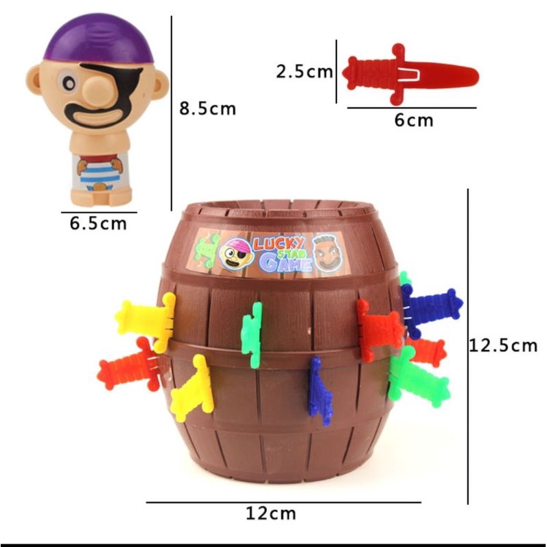 Trò chơi đâm hải tặc cao 21 cm với 16 kiếm
