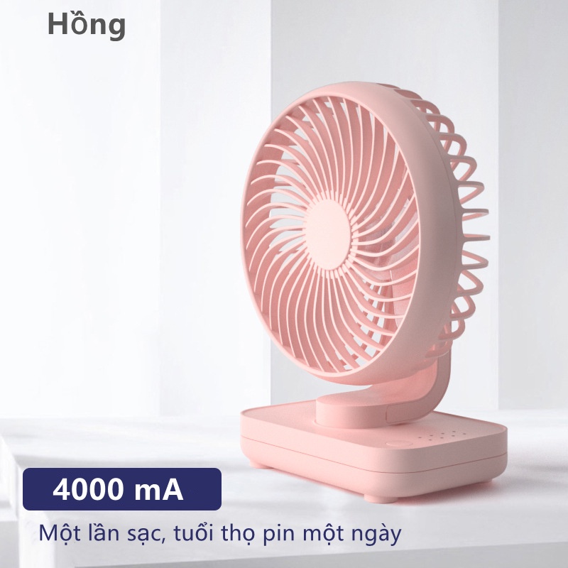 Quạt tích điện Xiaomi Sothing - Quạt sạc để bàn tích hợp màn hình led - Hiển thị - Quay ngang tự động 160 độ - Pin trâu