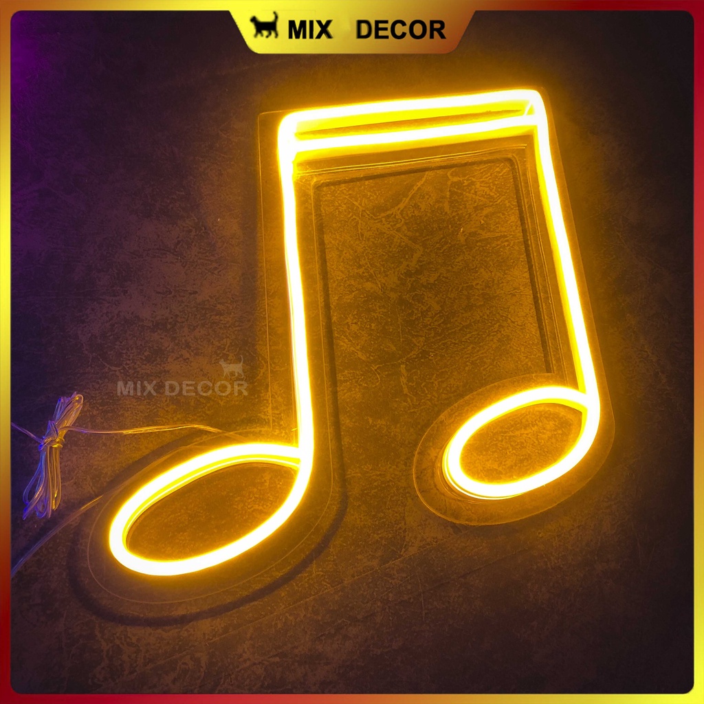 Đèn led Neon trang trí | Hình Nhạc | Decor phòng ngủ | Đèn ngủ, dán tường | Quà Tặng Cực Chất , Led 12V- MIXJ