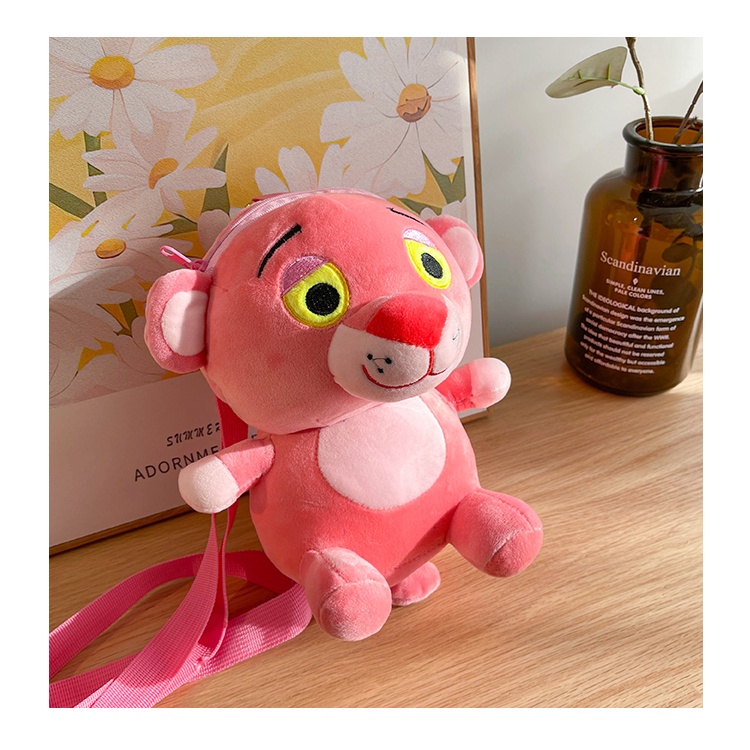 Túi Đeo Chéo Hình Thú Nhồi Bông Báo Hồng Dễ Thương Thời Trang Cho Nữ