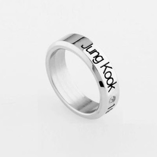 Nhẫn bạc khắc tên Jungkook BTS