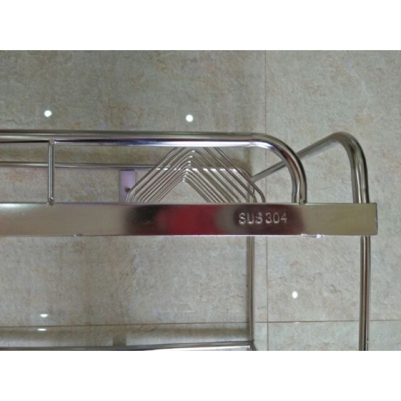 Giá bát treo tường 2 tầng inox chuẩn 100% 304