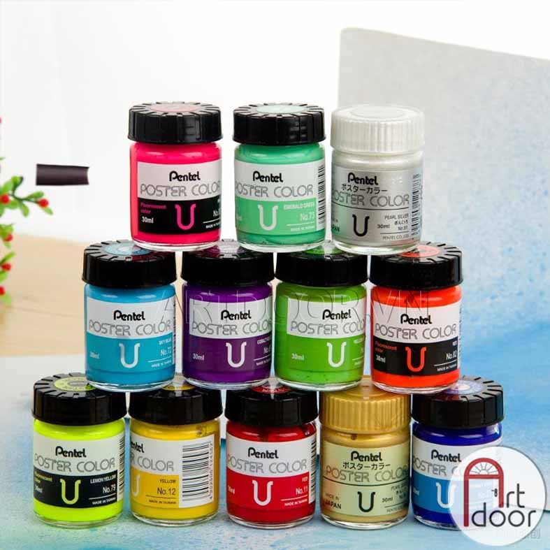 [ARTDOOR] Màu vẽ Poster PENTEL dạng Hũ thủy tinh lẻ (30ml)