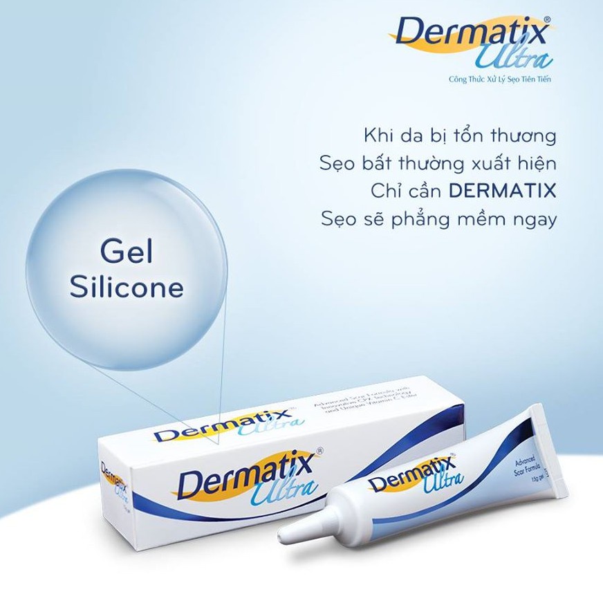 Gel hỗ trợ làm mờ sẹo, giảm ngứa Dermatix Ultra